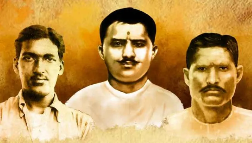 राजनाथ ने रामप्रसाद बिस्मिल,अशफ़ाक उल्ला खां और ठाकुर रोशन सिंह को किया नमन