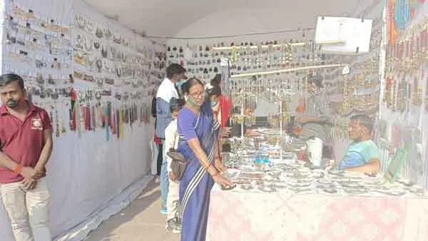 इटावा से आई मीना के हाथों की कारीगरी को देख हैरान हो रहे पर्यटक