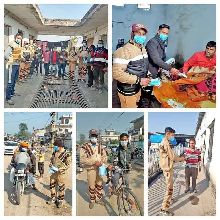 अम्बाला: सेवादारों ने किए 4 हजार मास्क वितरित…