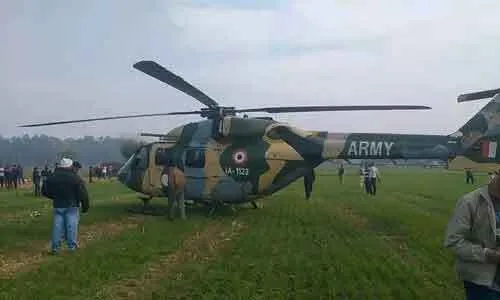 तकनीकी खामी आने पर आपात स्थिति में उतरा सेना का हेलीकॉप्टर