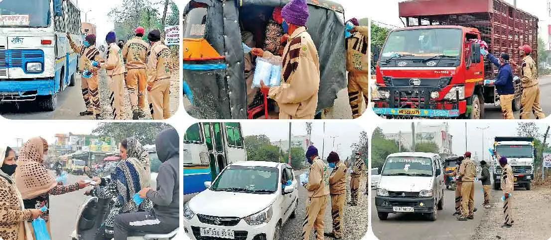 कोरोना से जंग: जीन्द ब्लॉक ने बांटे 13500 मास्क