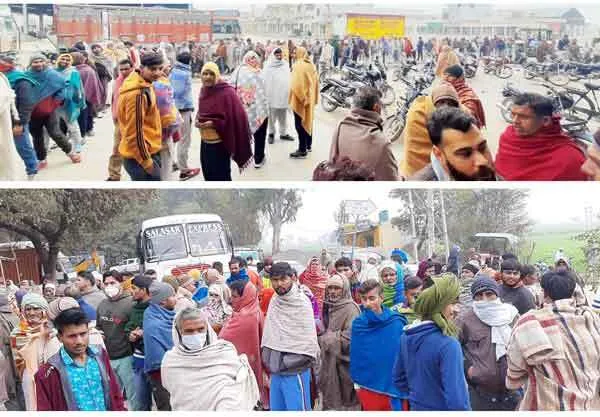 खाद न मिलने से गुस्साए किसानों ने लगाया जाम