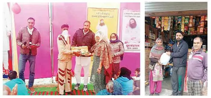 रत्तेवाला में नामचर्चा आयोजित, जरूरतमंद को राशन दिया