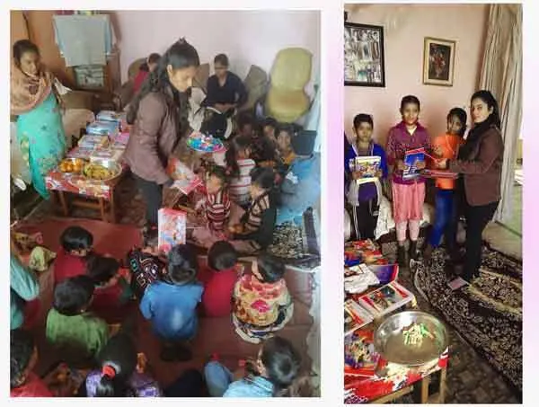पावन अवतार माह की खुशी में बच्चों को बांटी मिठाईयां व स्टेशनरी