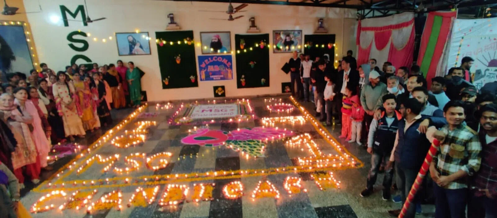 चंडीगढ़: खुशियों में झूमे डेरा प्रेमी, दीपमालाओं से जगमग उठा नामचर्चा घर