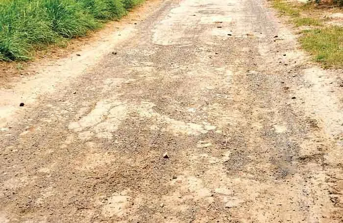 जाखल-भूना हाईवे से रत्ताथेह को जाने वाला रोड़ बदहाल, लोग परेशान