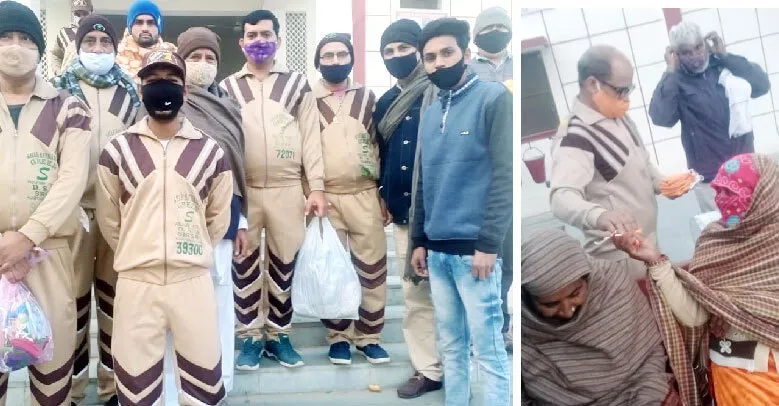 कोरोना से जंग: सेवादारों ने रेल यात्रियों को बांटे फेस मास्क