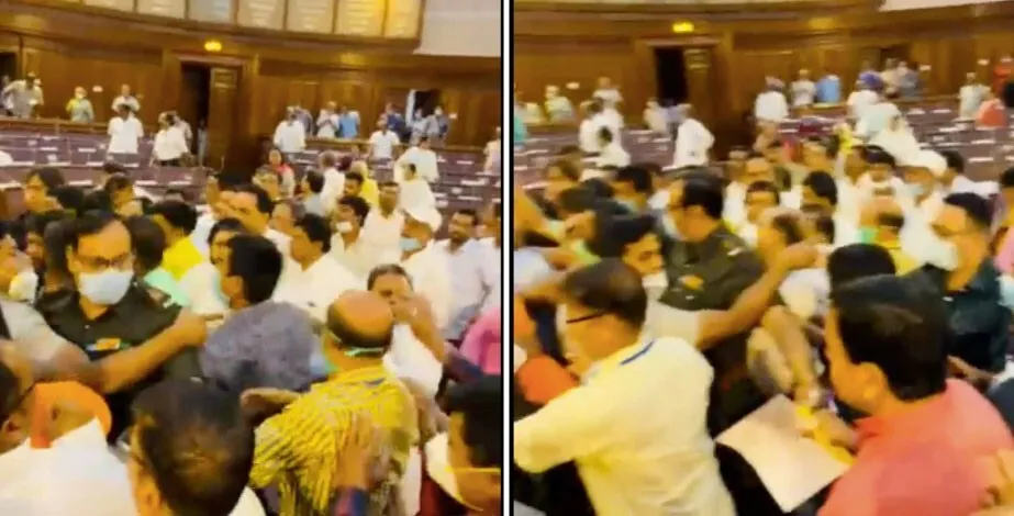 बीरभूम मामले पर बंगाल विस में मारपीट, भाजपा के पांच विधायक निलंबित