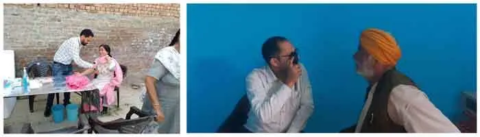 ब्लॉक अमरजीतपुरा ने गांव कोटली में लगाया फ्री मेडिकल चैकअप कैम्प