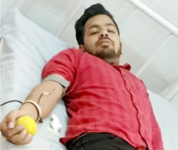अमन इन्सां ने 25वीं बार किया रक्तदान