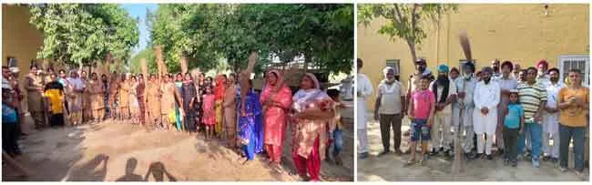 साध-संगत ने शाह सतनाम जी रूहानी धाम सलाबतपुरा में चलाया सफाई अभियान