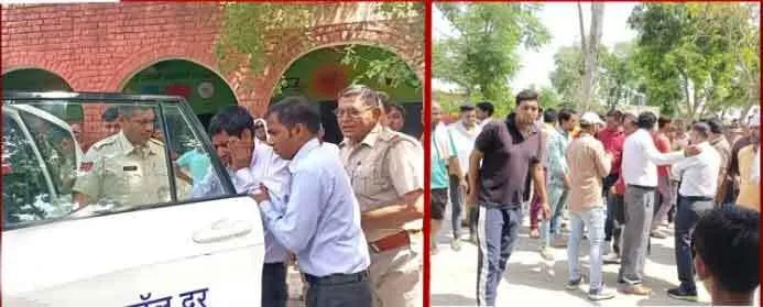 ग्रामीणों ने अंडर ट्रेनिंग टीचर को धुना