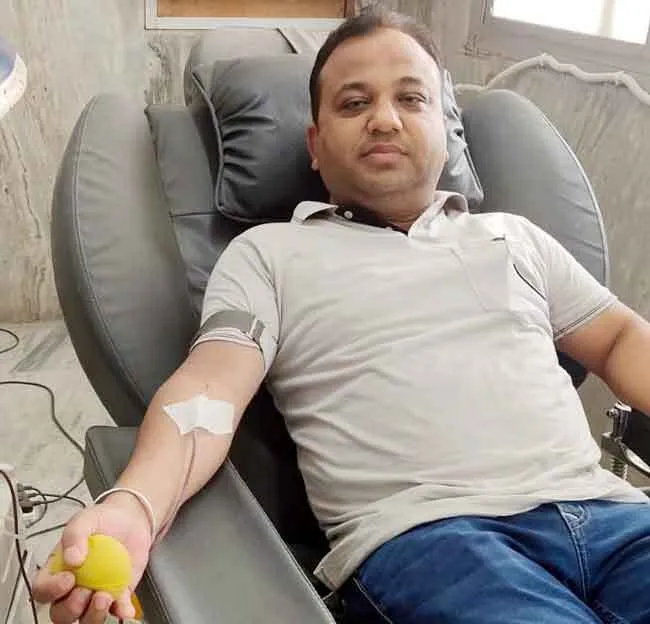 डेरा श्रद्धालु ने 39 साल की उम्र में किया 52वीं बार रक्तदान