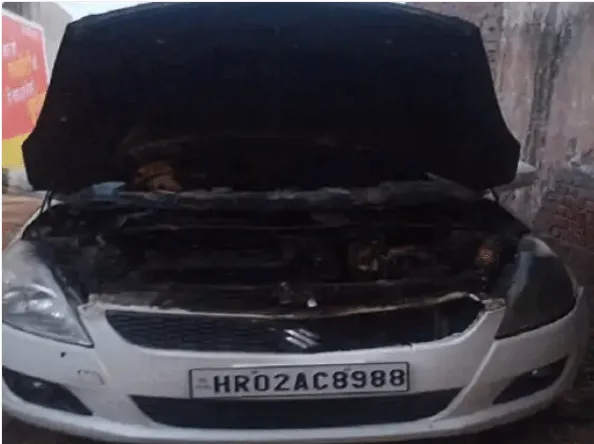 पेट्रोल डालकर स्विफ्ट गाड़ी जलाई, केस दर्ज