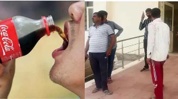 गले में कोल्ड ड्रिंक का ढक्कन फंसने से युवक की मौत
