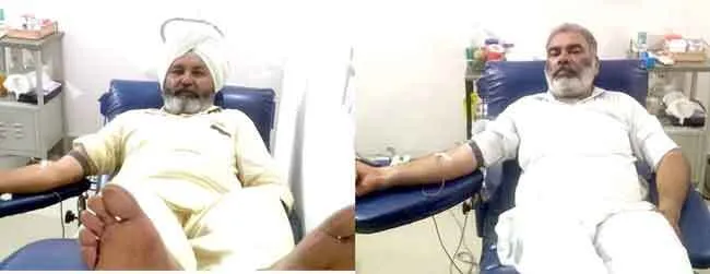 रक्तदान कर मरीज के इलाज में दिया सहयोग