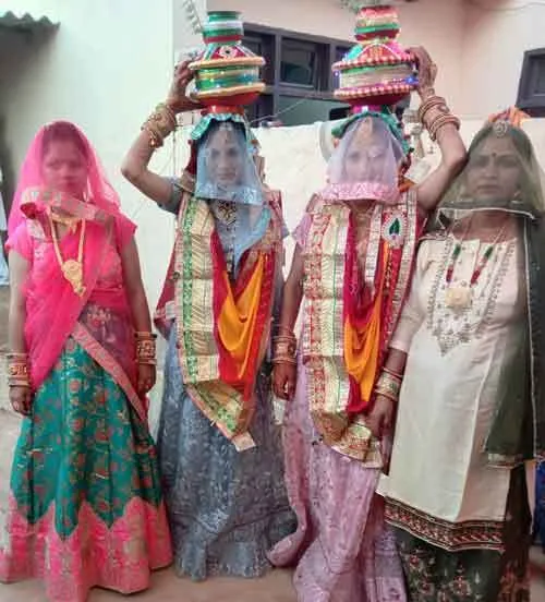 गांव रुपाणा गंजा में बेटी के जन्म पर किया जलवा पूजन