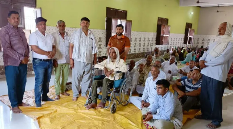 पानीपत में गूंजा राम-नाम, दिव्यांग को दी व्हीलचेयर