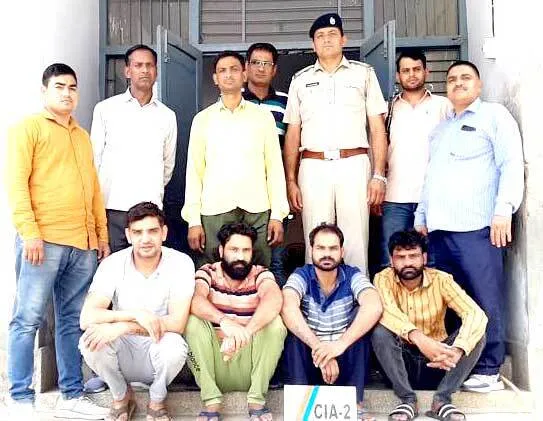 हथियारों के बल पर लूटपाट करने वाले ढ़िचाऊ गैंग के चार गुर्गे गिरफ्तार