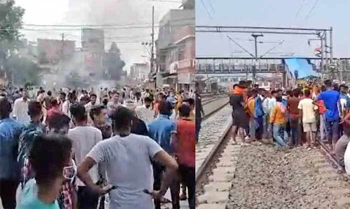 बिहार: ‘अग्निपथ स्कीम’ का विरोध में बक्सर में ट्रेन पर पथराव
