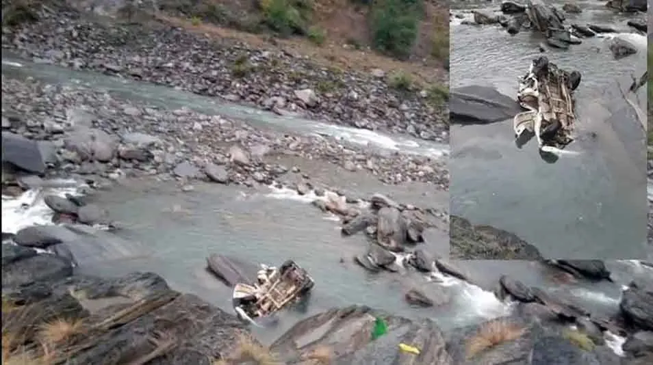 हिमाचल प्रदेश में रावी नदी में गिरी कार, दो की मौत, दो घायल