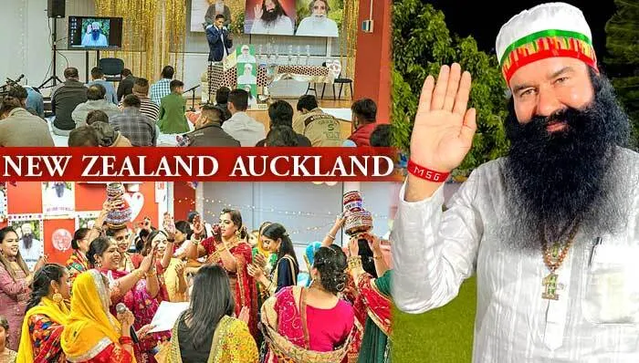 पूज्य गुरु जी के आने की खुशी में आकलैंड की साध-संगत ने निकाली जागो