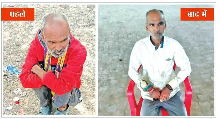 ‘इंसानियत’ मुहिम: भूख से तड़प रहा था मंदबुद्धि, फरिश्ता बन पहुंचे डेरा श्रद्धालु