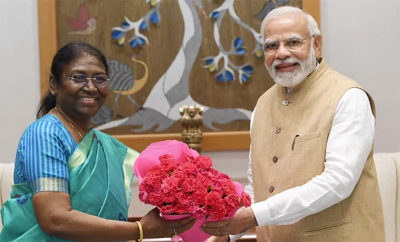 मोदी से मिली राजग की राष्ट्रपति पद की उम्मीदवार द्रौपदी मुर्मू