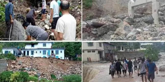 उत्तराखंड में भारी बारिश,  38 सड़कें बाधित, एक व्यापारी नाले में बहा