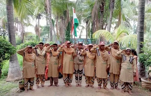 शाह सतनाम जी मोक्षपुर धाम में फराया राष्ट्रीय ध्वज