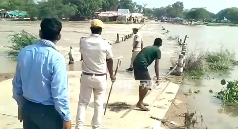 घग्घर में पानी प्रवाह तेज, किसान उत्साहित