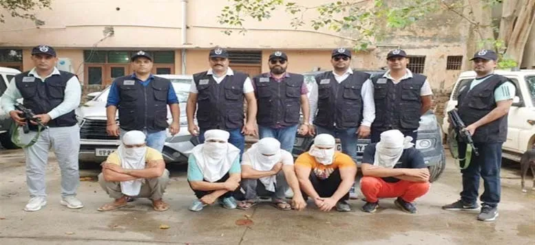 कुख्यात लारेंस बिश्नोई गिरोह के 5 शातिर बदमाश चढ़े एसटीएफ के हत्थे