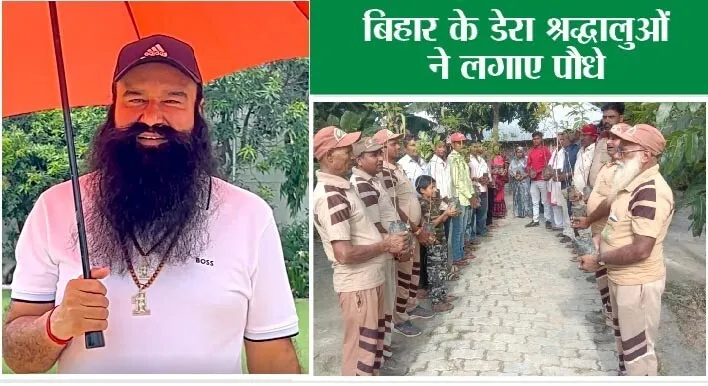 बिहार के डेरा श्रद्धालुओं ने पौधारोपण कर पर्यावरण संरक्षण का दिया संदेश