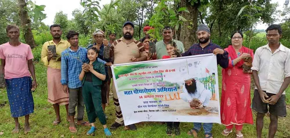 छत्तीसगढ़ के डेरा श्रद्धालुओं ने पौधारोपण कर, समाज को दिया संदेश