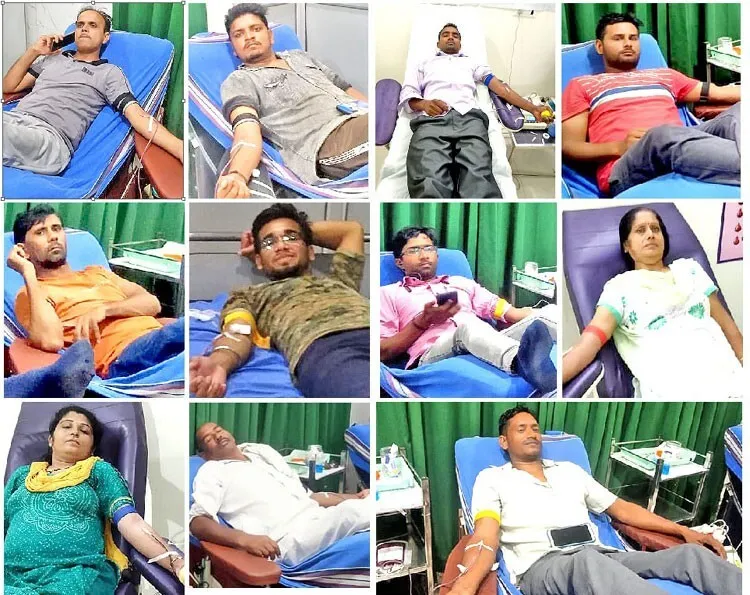 जन्मदिन की खुशी में डेरा श्रद्धालुओं ने किया रक्तदान
