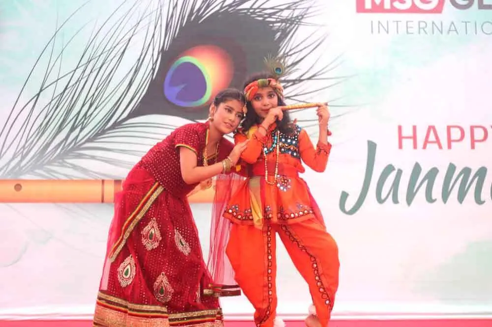 सेंट एमएसजी ग्लोरियस इंटरनेशनल स्कूल में धूमधाम से मनाया श्री कृष्ण जन्माष्टमी पर्व