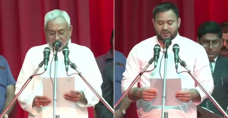 नीतीश ने बिहार में आठवीं बार मुख्यमंत्री के रूप में ली शपथ