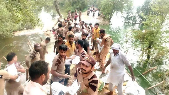 रंग लाई मेहनत, डेरा सच्चा सौदा के सेवादारों ने भरी 100 फीट की दरार
