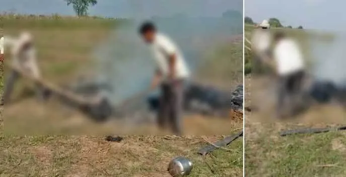 Bharatpur : जलती चिता से महिला का शव निकाला, जानें क्या है मामला