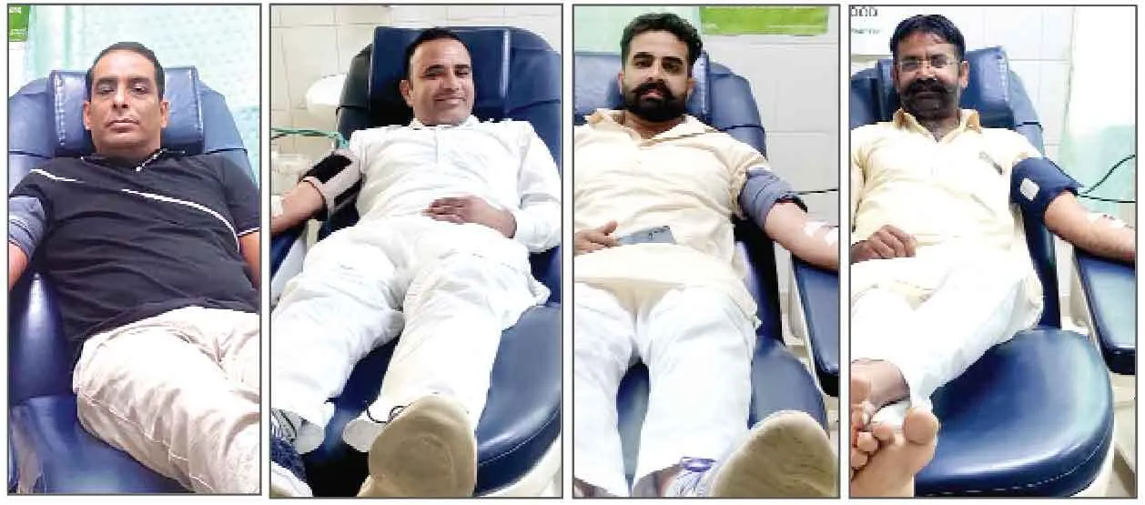 बणी के ट्रू ब्लड पंप सेवादारों ने जरूरतमंदों के लिए किया रक्तदान