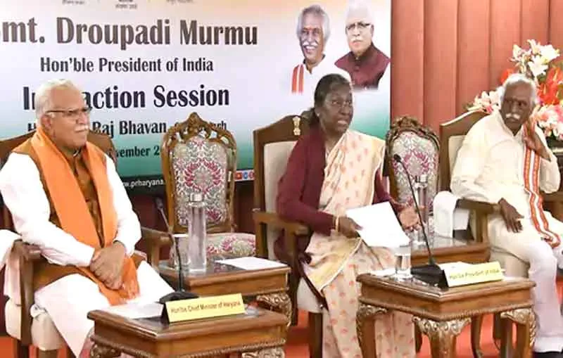 हरियाणा की बेटियों की मुरीद हुई राष्ट्रपति मुर्मू