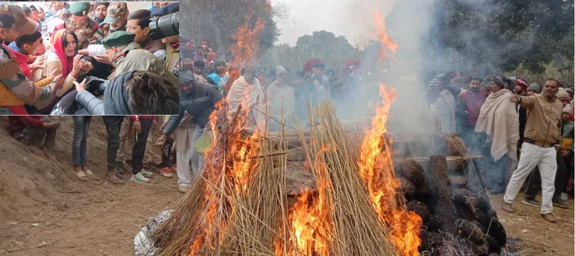 शहीद जवान की अंतिम यात्रा में उमड़ा जनसैलाब