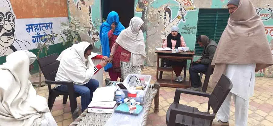दो दिवसीय स्वास्थ्य शिविर में 171 लोगो की हुई जांच
