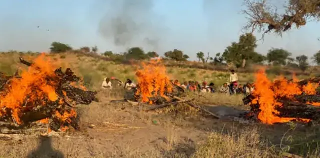 जोधपुर गैस बलॉस्ट: एक साथ जलीं कई चिताएं