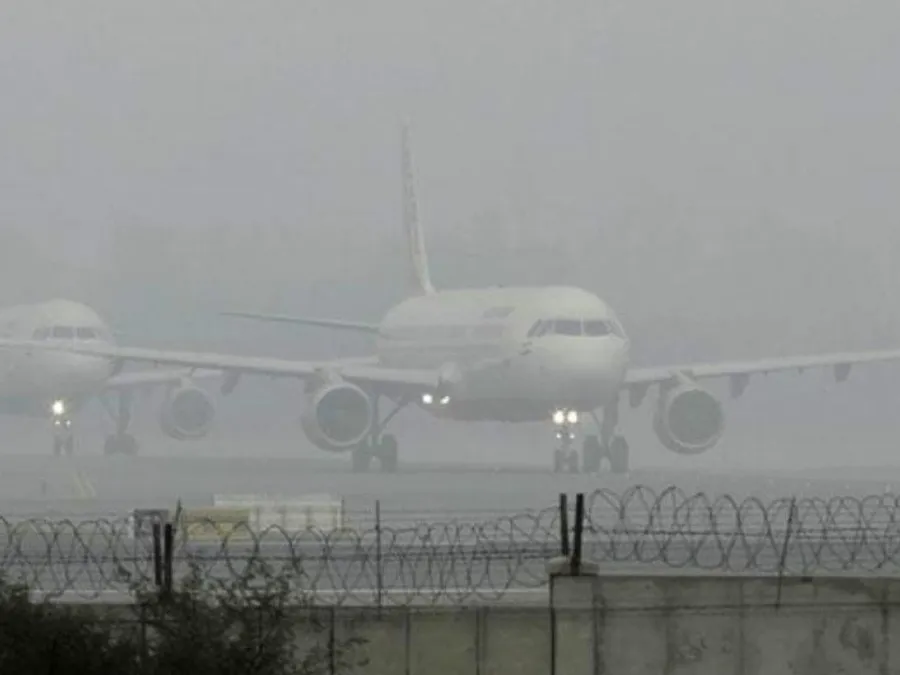 Shadow Dense Fog In Delhi 2 Hour Delayed Aircraft