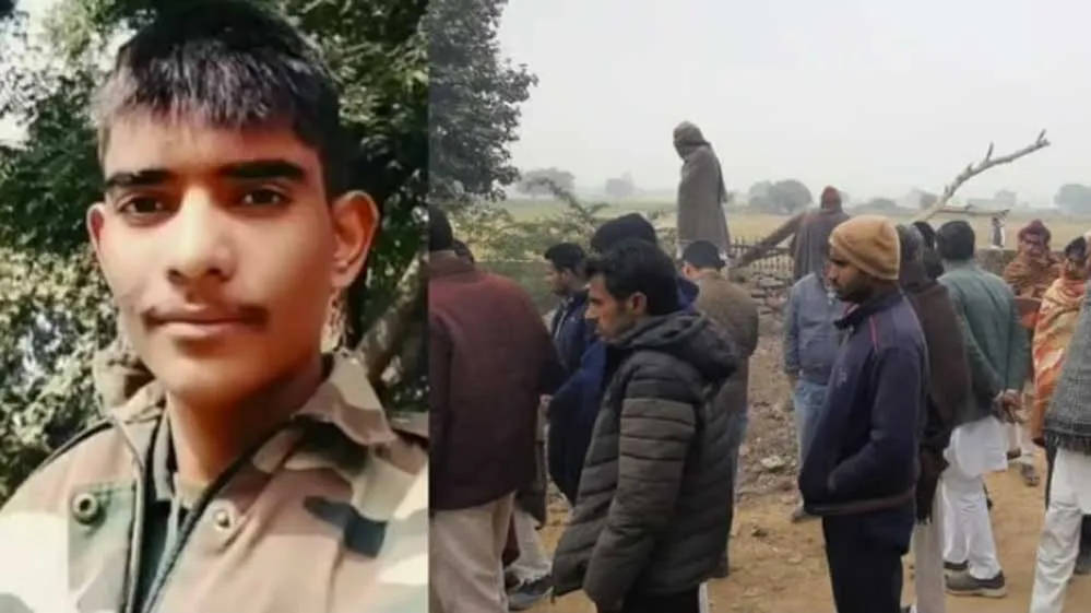 दुधमुंहे बच्चे ने दी सैनिक पिता को मुखाग्नि
