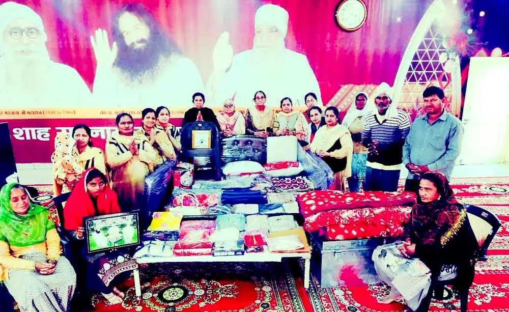 18वीं बेटी की शादी में मददगार बनी शाह सतनाम जी नगर की साध-संगत