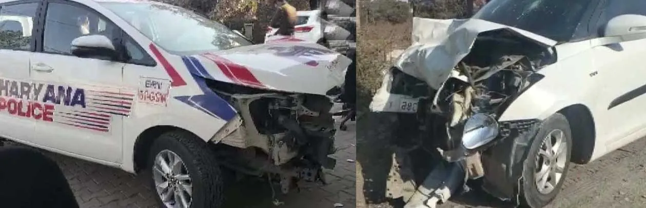 गलत दिशा से आ रही पुलिस की गाड़ी व निजी गाड़ी में भिड़ंत, बच्ची की मौत