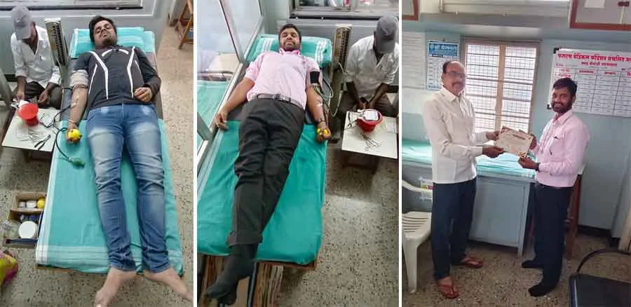 महाराष्ट्र के फलटन व आठपाड़ी में डेरा अनुयायियों ने किया रक्तदान