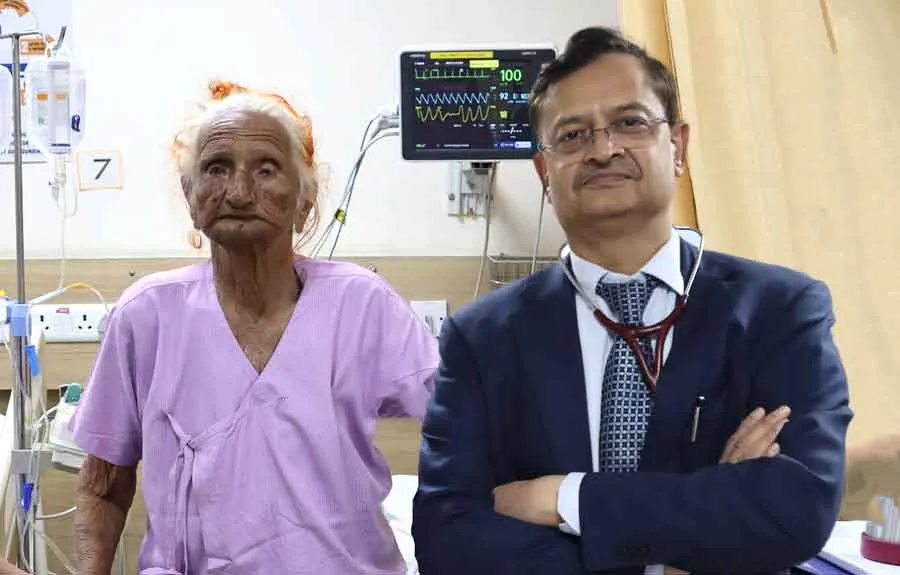 107 वर्षीय मरीज की एंजियोप्लास्टी कर बचाई जान
